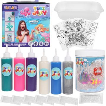 Tuban TUBAN Ustvarjalni komplet, gel pisala za vodo, gel figurice 3D, čarobni akvarij 8+