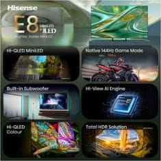 Hisense 55E8S 4K UHD televizor, VIDAA Smart OS