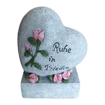 Northix Nagrobni okras srce Počivaj v miru 15.5 cm kompozit
