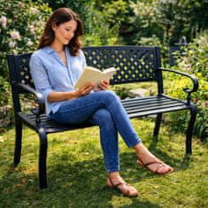 Aga Kovinska vrtna klop 128x59x84 cm