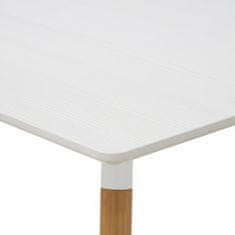 Northix Square Dining Table MDF Top Bamboo Legs 4 Seater Scandinavian Style
