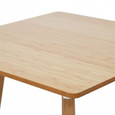 Northix Square Dining Table MDF Top Bamboo Legs 4 Seater Scandinavian Style