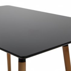Northix Square Dining Table MDF Top Bamboo Legs 4 Seater Scandinavian Style