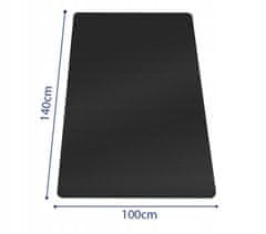 ER4 Zaščitna Podloga Za Pisarniški Stol, Črna, 140 X 100 Cm, 0,5 Mm