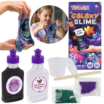 Tuban TUBAN Komplet za samostojno izdelavo SLIME GALAXY, senzorična igračka za samostojno izdelavo 3+