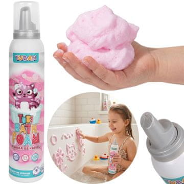 Tuban TUBAN Hipoalergična kopalna pena, roza pena za otroke, vlažilna - Fluffy Slime 200 ml