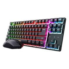 Trust GXT 832 THADO gaming tipkovnicaI + miška, RGB, BT, 6400 DPI, črna (26093) - odprta embalaža