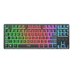 Trust GXT 832 THADO gaming tipkovnicaI + miška, RGB, BT, 6400 DPI, črna (26093) - odprta embalaža