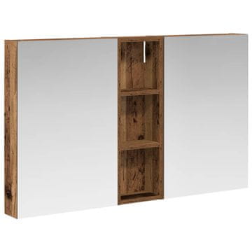 Vidaxl Komplet omaric za kopalnico s polico 3 pcs 100 x 10,5 x 60,5 cm