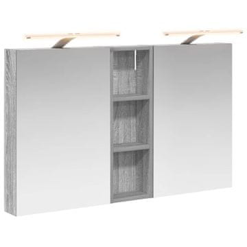 Vidaxl Komplet omaric za kopalnico s polico 3 pcs 100 x 10,5 x 60,5 cm