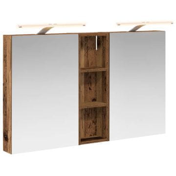 Vidaxl Komplet omaric za kopalnico s polico 3 pcs 100 x 10,5 x 60,5 cm