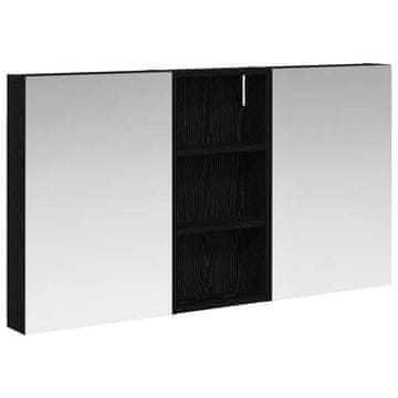 Vidaxl Komplet omaric za kopalnico s polico 3 pcs 110 x 10,5 x 60,5 cm