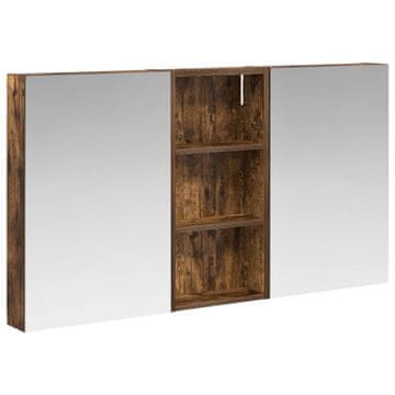 Vidaxl Komplet omaric za kopalnico s polico 3 pcs 110 x 10,5 x 60,5 cm