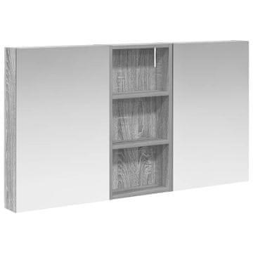 Vidaxl Komplet omaric za kopalnico s polico 3 pcs 110 x 10,5 x 60,5 cm