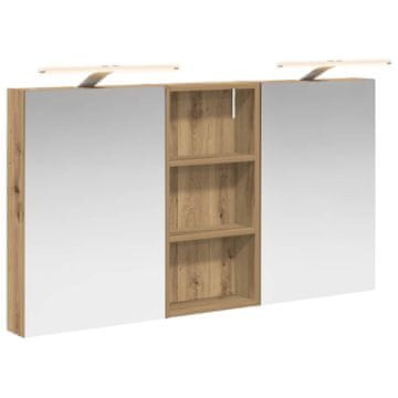 Vidaxl Komplet omaric za kopalnico s polico 3 pcs 110 x 10,5 x 60,5 cm