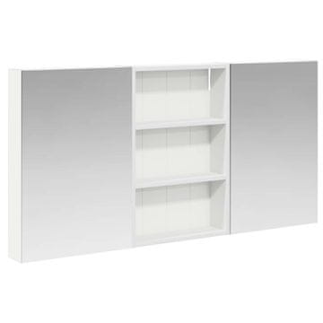 Vidaxl Komplet omaric za kopalnico s polico 3 pcs 120 x 10,5 x 60,5 cm