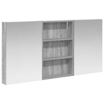 Vidaxl Komplet omaric za kopalnico s polico 3 pcs 120 x 10,5 x 60,5 cm