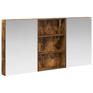 Vidaxl Komplet omaric za kopalnico s polico 3 pcs 120 x 10,5 x 60,5 cm