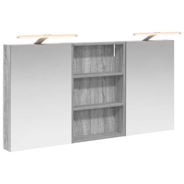 Vidaxl Komplet omaric za kopalnico s polico 3 pcs 120 x 10,5 x 60,5 cm