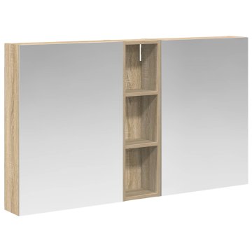 Vidaxl Komplet omaric za kopalnico s polico 3 pcs 120 x 14,5 x 70 cm