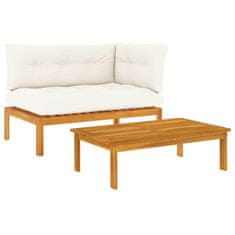 Vidaxl 2 Kos Akacijev les Rjava