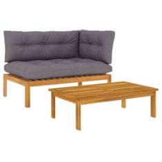 Vidaxl 2 Kos Akacijev les Rjava