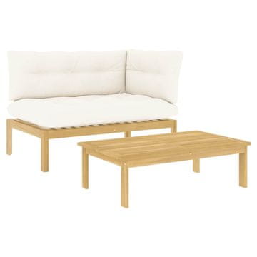 Vidaxl 2 Kos Akacijev les Svetlo rjava