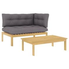 Vidaxl 2 Kos Akacijev les Svetlo rjava