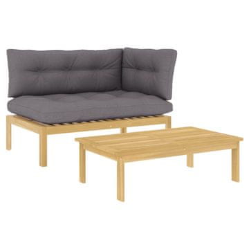 Vidaxl 2 Kos Akacijev les Svetlo rjava