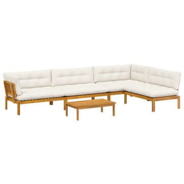 Vidaxl 5 Kos Enote vrtne pallet sedeža Masiven les akacije Naravna