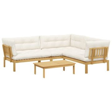 Vidaxl 4 Kos Enote vrtne pallet sedeža Masiven les akacije