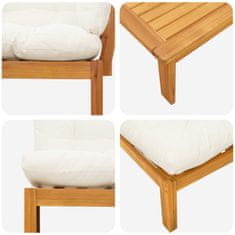 Vidaxl 2 Kos Akacijev les Rjava