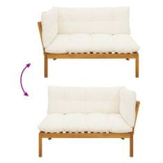 Vidaxl 2 Kos Akacijev les Rjava