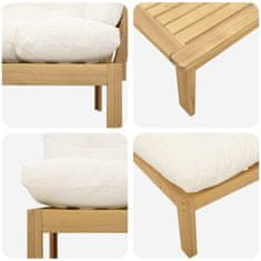 Vidaxl 2 Kos Akacijev les Svetlo rjava