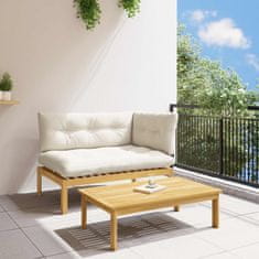 Vidaxl 2 Kos Akacijev les Svetlo rjava