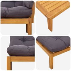 Vidaxl 2 Kos Akacijev les Rjava