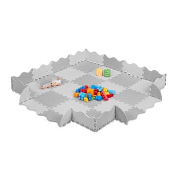 Northix Puzzle igralna podloga 36 delov mehka pena nedrseča