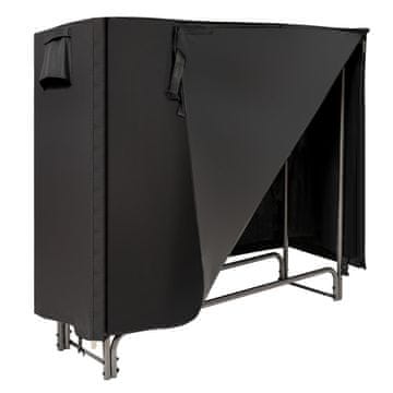 Northix Zunanje kovinsko stojalo za drva 122x35x122 cm s PVC pokrovom