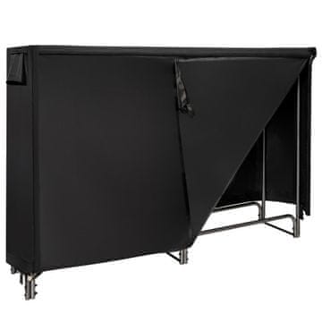 Northix Zunanje stojalo za drva 184x35,5x122,5 cm železo PVC pokrov