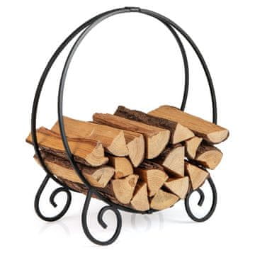 Northix Zložljivo kovinsko stojalo za drva 59 cm 270 kg črno