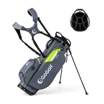 Northix Lahka golf torba 8 razdelilnik 5 žepov 128 cm siva