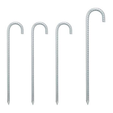 Northix XL talna sidra 43 cm pocinkano jeklo set 4 kos