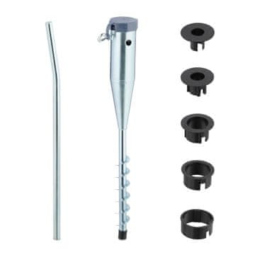 Northix Sidro za senčnik jeklo konica za trato 5 adapterjev