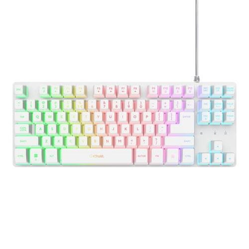 Trust Tipkovnica Thado TKL Osvetljena GXT833 Bela