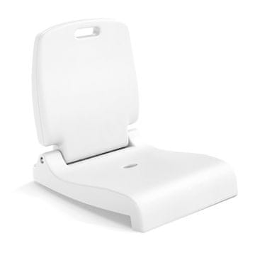 Northix Zložljiv zunanji PE vrtni stol z ročajem in odtokom bel