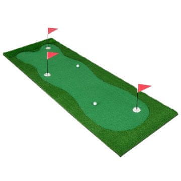 Northix Golf vadbena podloga 300x100 cm umetna trava 3 luknje set