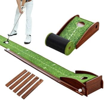 Northix Golf vadbena podloga samodejno vračanje žogice 302 cm