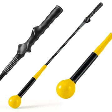 Northix Golf vadbeni pripomoček 80 cm utežena glava steklena vlakna rumen
