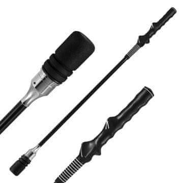 Northix Golf swing trenažer 80 cm kovinska glava nedrseč oprijem črn