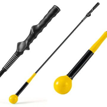 Northix Golf vadbeni trenažer 120 cm utežena glava steklena vlakna rumen